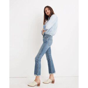 Madewell Cali Raw Hem Crop Denim Boot Jeans in Comfort Stretch: Eco Edition 30